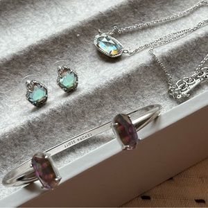 Kendra Scott Set Tessa / Elisa / Elton Dichroic Glass